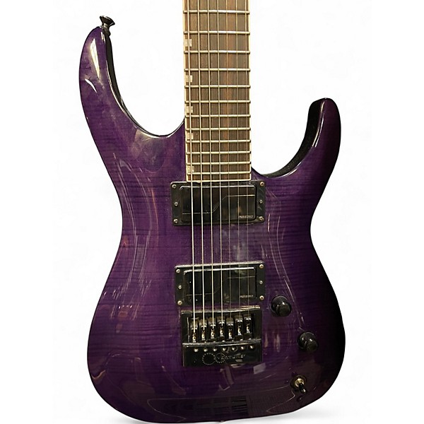 Used ESP LTD SH7ET Trans Purple Solid Body Electric Guitar