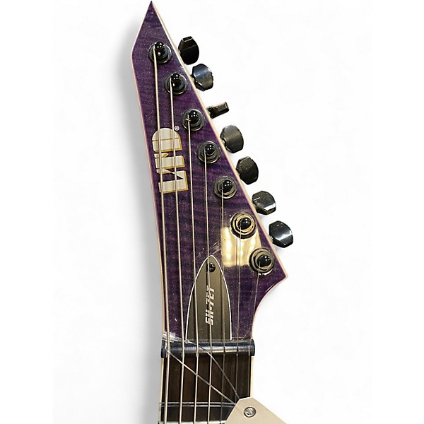 Used ESP LTD SH7ET Trans Purple Solid Body Electric Guitar
