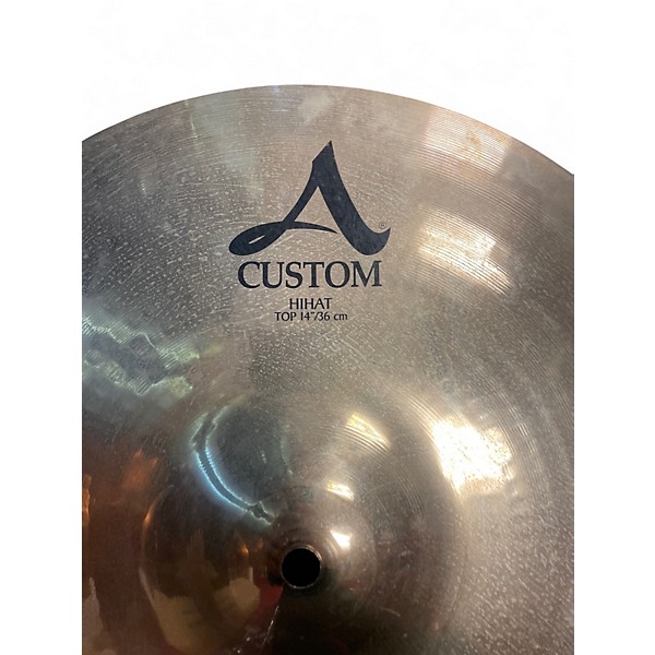 Used Zildjian 14in A Custom Hi Hat Pair Cymbal