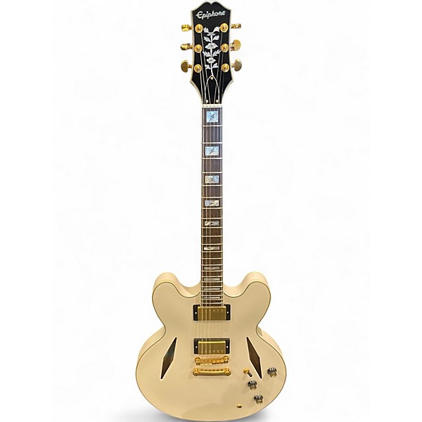 Used Epiphone Sheraton Antique White Hollow Body Electric Guitar