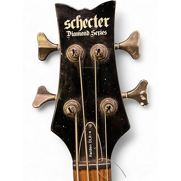 Used Schecter Guitar Research Raiden Deluxe 4 String Blue Electric Bass Guitar