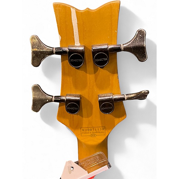 Used Schecter Guitar Research Raiden Deluxe 4 String Blue Electric Bass Guitar