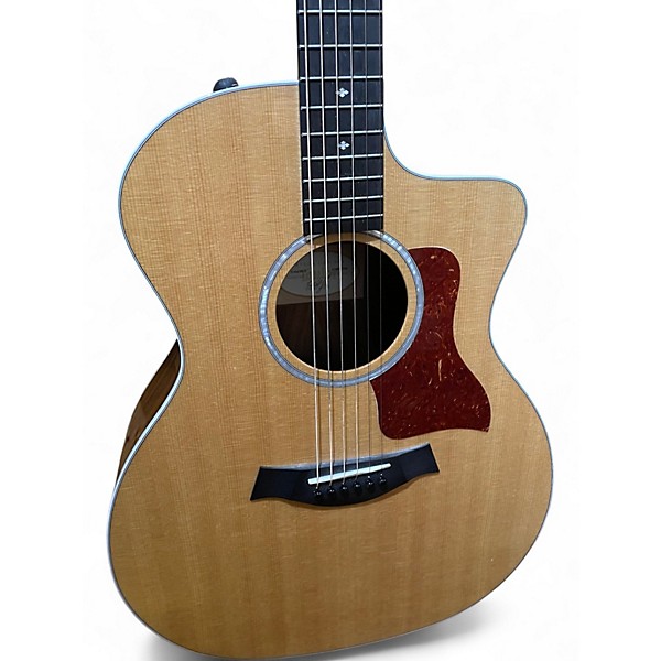 Used Taylor 214CE Deluxe Natural Acoustic Electric Guitar