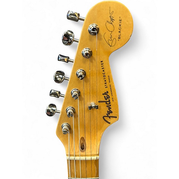 Used Fender Artist Series Eric Clapton Stratocaster Olympic White Solid Body Electric Guitar