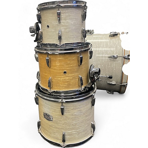 Used Pearl 5 Piece EXR Export Series White Oyster Drum Kit