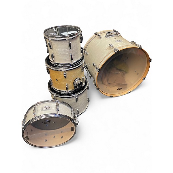 Used Pearl 5 Piece EXR Export Series White Oyster Drum Kit