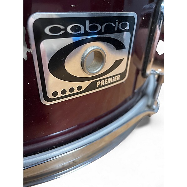 Used Premier 14in CABRIA SNARE DRUM Trans Red Drum