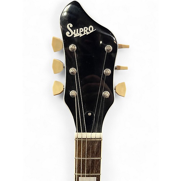 Used Supra 1575JB Black Holiday Black Hollow Body Electric Guitar