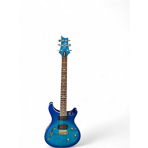 Used PRS SE Custom 24 Piezo Blue Burst Hollow Body Electric Guitar