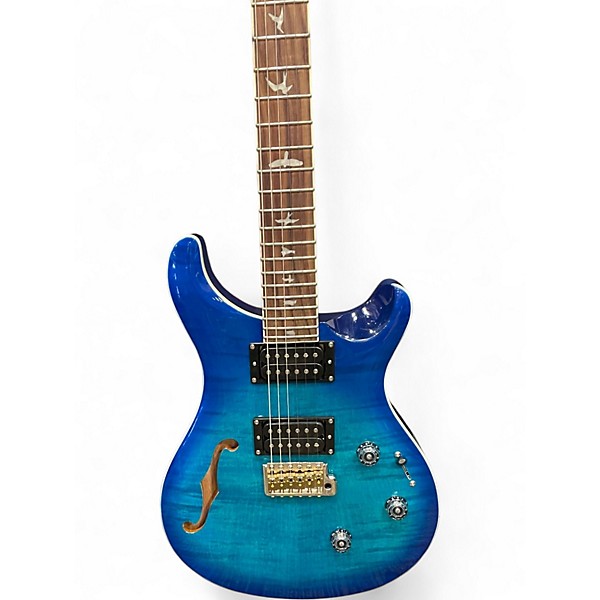 Used PRS SE Custom 24 Piezo Blue Burst Hollow Body Electric Guitar
