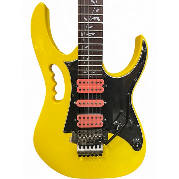Used Ibanez JEMJR HIGHLIGHTER YELLOW Solid Body Electric Guitar
