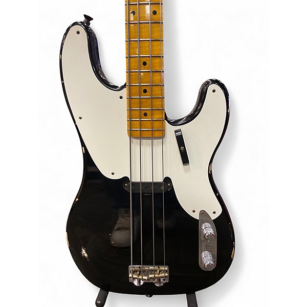 Used Fender LIMITED EDITION 1955 RELIC PRECISION BASS Black Electric Bass Guitar