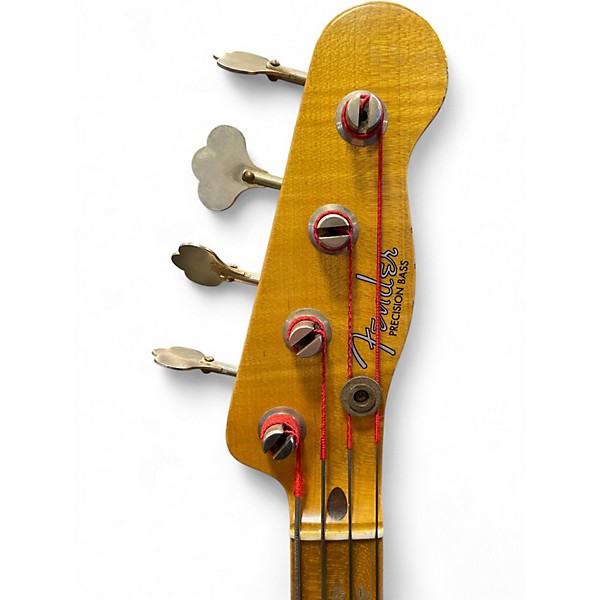 Used Fender LIMITED EDITION 1955 RELIC PRECISION BASS Black Electric Bass Guitar