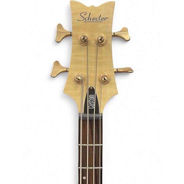 Used Schecter Guitar Research Stiletto Custom 4 String Natural Electric Bass Guitar