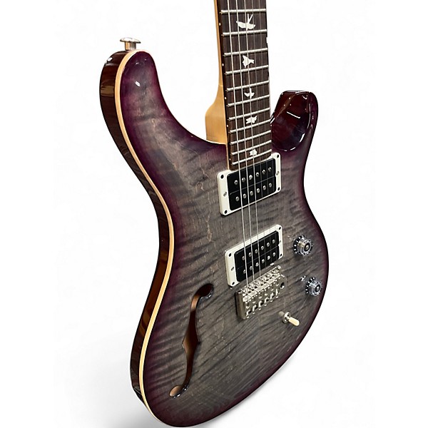 Used 2025 PRS CE24 Hollowbody Faded Gray Black Purple Burst Hollow Body Electric Guitar
