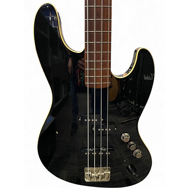 Used Fender Aerodyne Jazz Bass Black Electric Bass Guitar