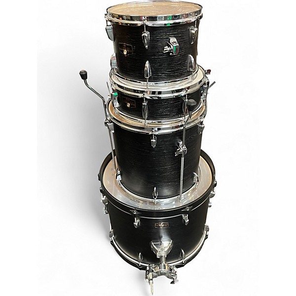 Used TAMA 4 Piece Imperialstar hairline black Drum Kit