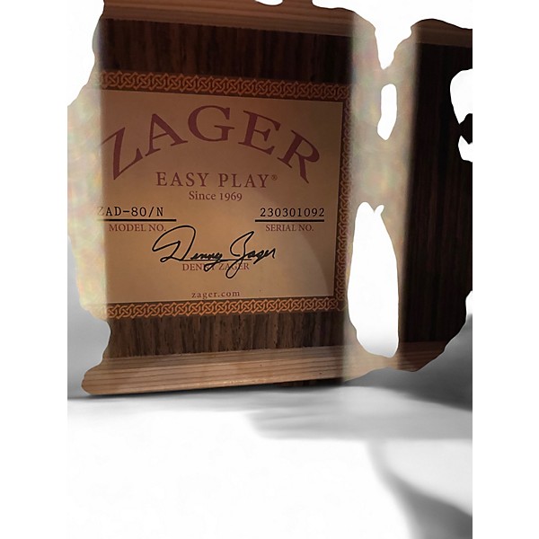 Used Zager ZAD-80N Natural Acoustic Guitar