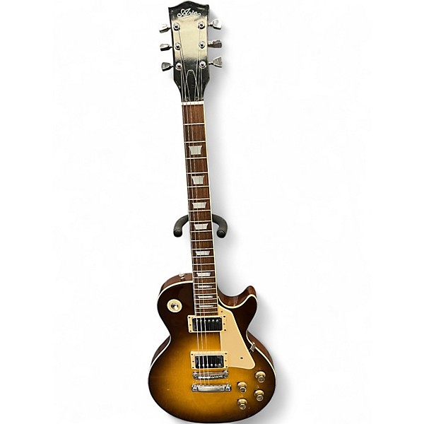 Used Aria Pro II Leopard Sunburst Solid Body Electric Guitar