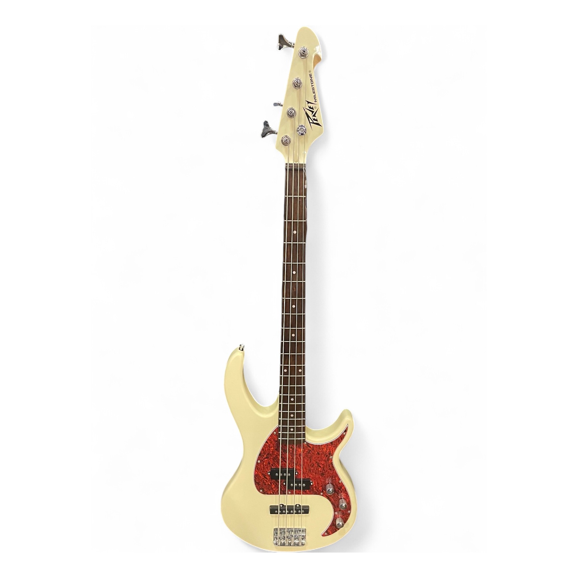 Used Peavey MILESTONE PJ Olympic White Electric Bass Guitar