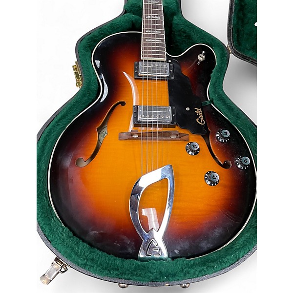 Used Guild X150 Vintage Sunburst Hollow Body Electric Guitar
