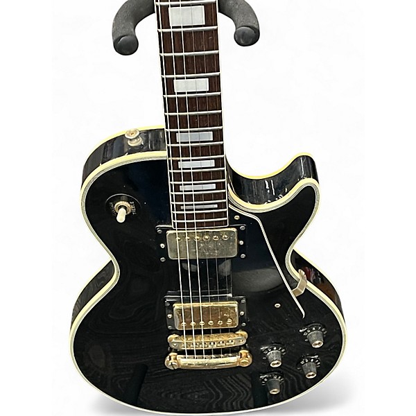 Vintage 1970s Aria LES PAUL CUSTOM Black Solid Body Electric Guitar