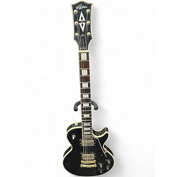 Vintage 1970s Aria LES PAUL CUSTOM Black Solid Body Electric Guitar