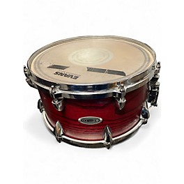 Used Orange County Drum & Percussion 13in Maple Ash Snare Crimson Red Trans Drum