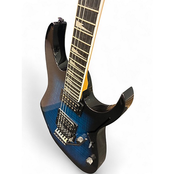 Used Ibanez RG320 Transparent Blue Sunburst Solid Body Electric Guitar
