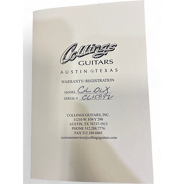 Used 2015 Collings City Limits Deluxe BLACK FADE Solid Body Electric Guitar