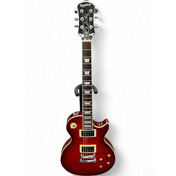 Used Epiphone Les Paul Classic Quilt Cherry Solid Body Electric Guitar