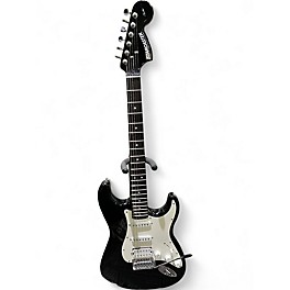 Used Starcaster by Fender Stratocaster Black Solid Body Electric Guitar