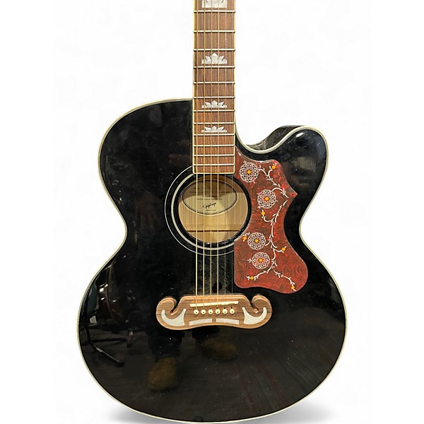 Used Epiphone J-200 EC STUDIO Black Acoustic Guitar