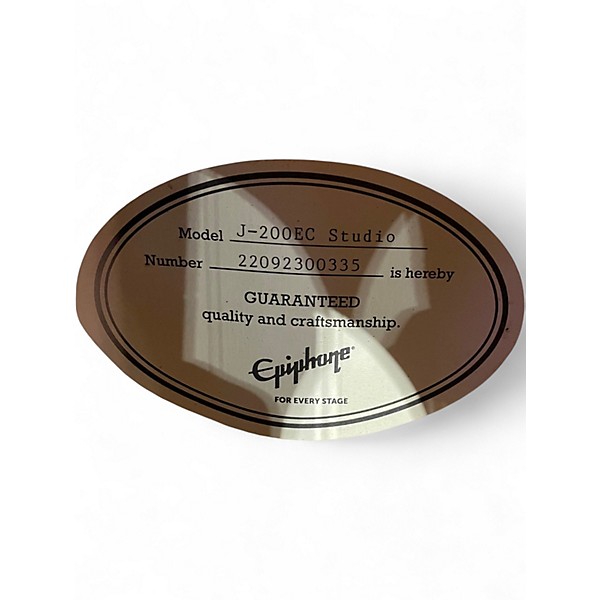 Used Epiphone J-200 EC STUDIO Black Acoustic Guitar