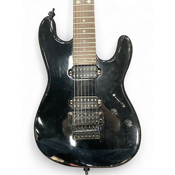 Used Schecter Guitar Research Blackjack V7 Black Solid Body Electric Guitar