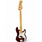 Used Fender Standard Precision Bass Chrome Red Electric Bass Guitar