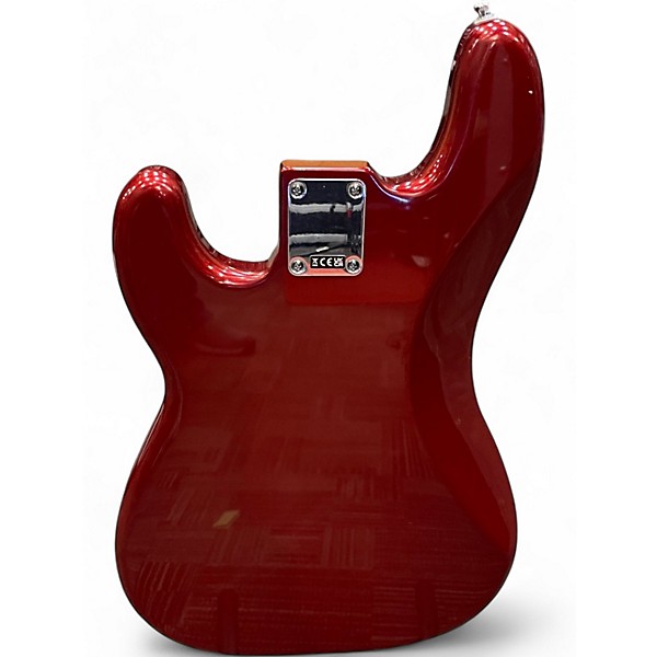 Used Fender Standard Precision Bass Chrome Red Electric Bass Guitar