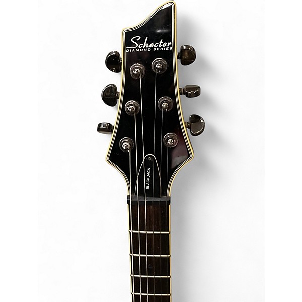 Used Schecter Guitar Research Diamond Series PT Blackjack Black Solid Body Electric Guitar