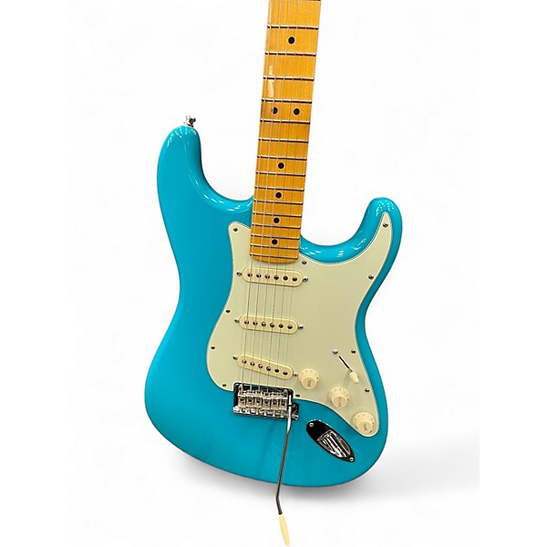 Used 2022 Fender American Professional II Stratocaster Miami Blue Solid Body Electric Guitar