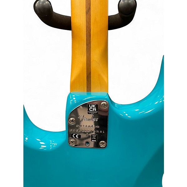 Used 2022 Fender American Professional II Stratocaster Miami Blue Solid Body Electric Guitar