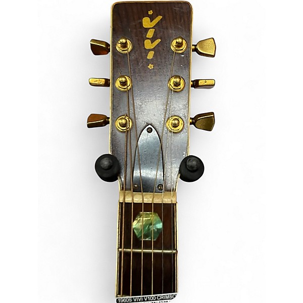 Vintage 1960s Vivi V100 Crimson Red Burst Acoustic Guitar