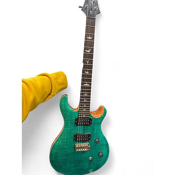 Used PRS SE Custom 24 TRANS CYAN Solid Body Electric Guitar