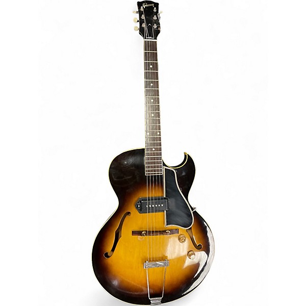 Vintage 1950s Gibson ES-225T Sunburst Hollow Body Electric Guitar