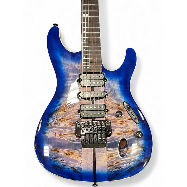 Used Ibanez s1070pbz Cerulean Blue Solid Body Electric Guitar