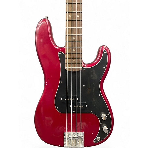 Used Fender Nate Mendel Road Worn Precision Bass Candy Apple Red Electric Bass Guitar