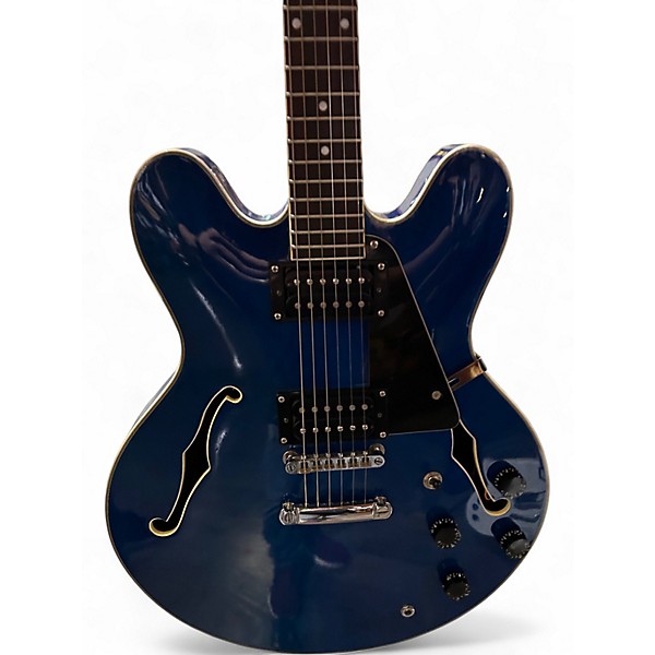 Used Stellar HOLLOWBODY Blue Hollow Body Electric Guitar