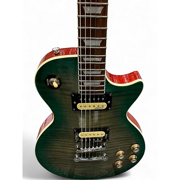 Used Firefly Classic Green Sunburst Solid Body Electric Guitar