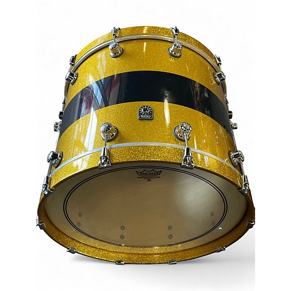 Used 2020s Natal Drums 3 Piece Cafe Racer Gold Sparkle Drum Kit