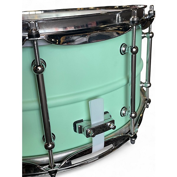 Used Pork Pie USA 14X6.5 Aluminum Seafoam Green Drum