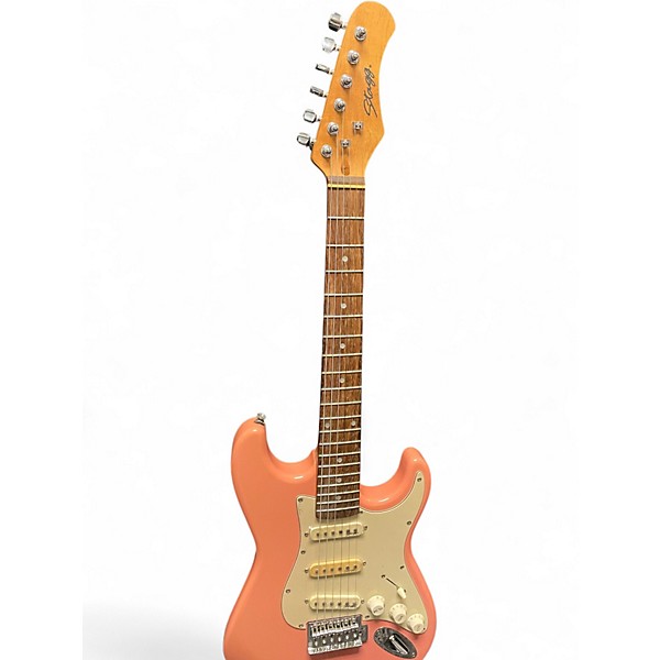 Used Stagg S300 Pink Solid Body Electric Guitar